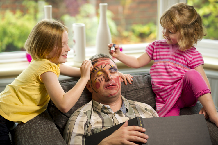 THE APRIL FOOLS' DAY 3 dad daughter makeup face