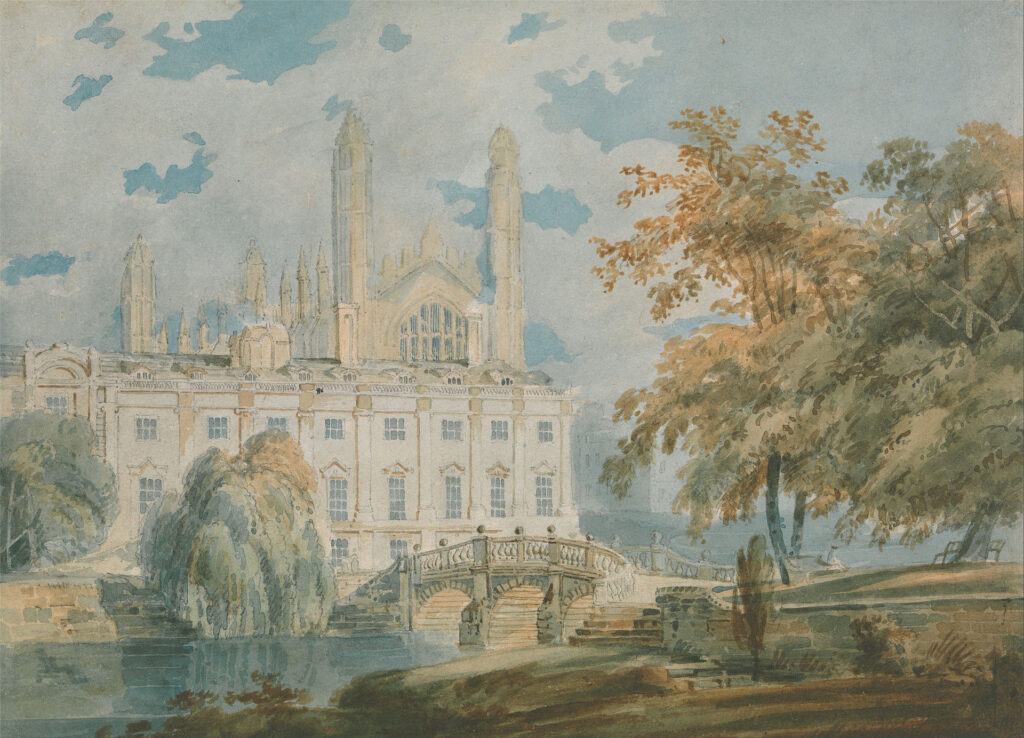 Joseph Mallord William Turner Clare Hall and Kings College Chapel Cambridge from the Banks of the River Cam Google Art Project