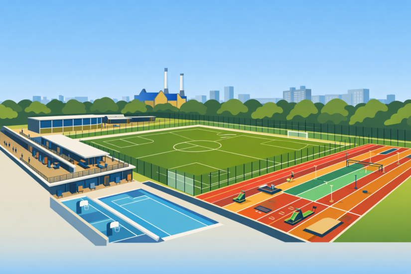 THE BATTERSEA PARK 5 Battersea Park teeming with a variety of sports activities