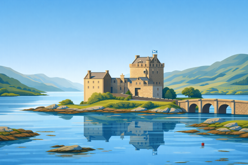 THE CASTLES OF SCOTLAND 5 Eilean Donan Castle and bridge