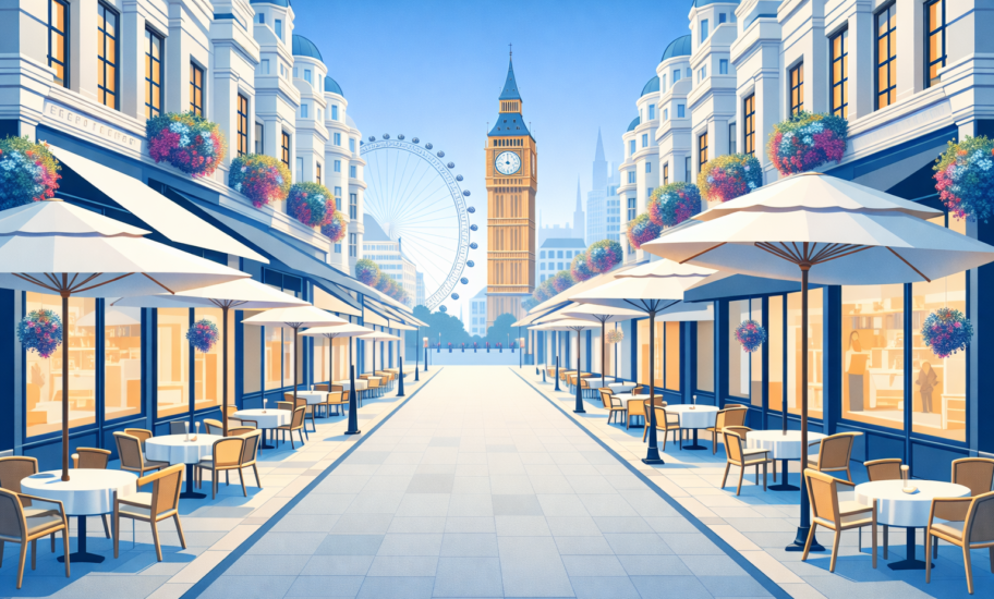 THE WEALTHY PEOPLE OF LONDON 7 Empty London shopping street view