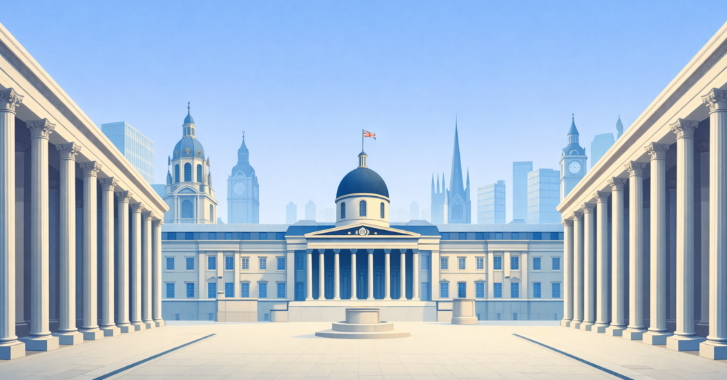 THE WEALTHY PEOPLE OF LONDON 6 London plaza with classical architecture