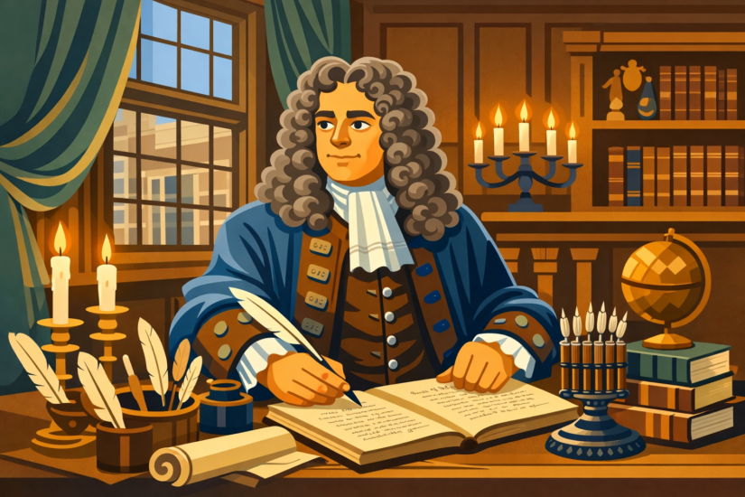 SAMUEL PAPYS 5 17th century scholar at study desk