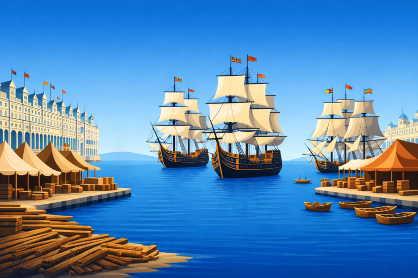 THE BRITISH EMPIRE 6 Bustling Age of Sail harbor