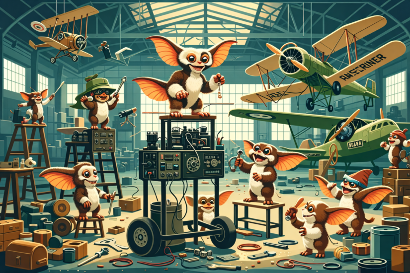 Gremlins at work in the hangar