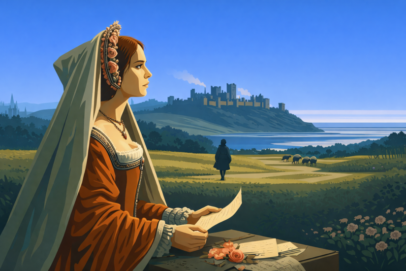 MARY QUEEN OF SCOTS 3 A quiet moment by the castle