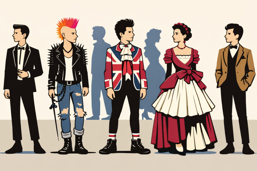 The punk fasion in the 1980s