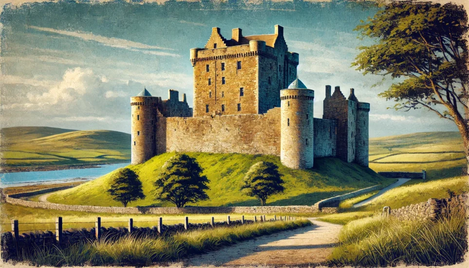 THE COUNTY OF AYRSHIRE 4 Dundonald Castle in Scotland