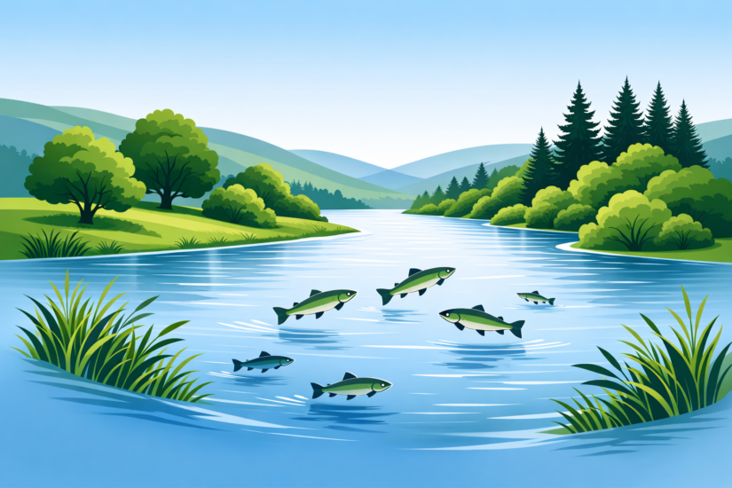 Salmon fishing on the River Wye