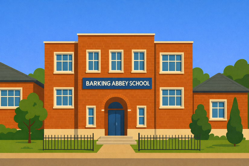 Barking Abbey School in bright detail