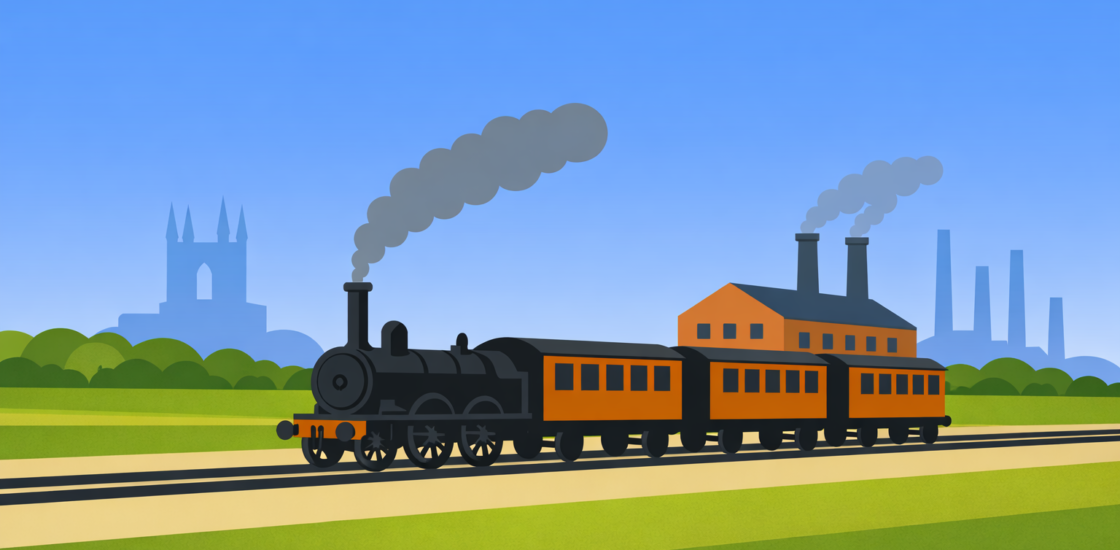 Train in the 19th century