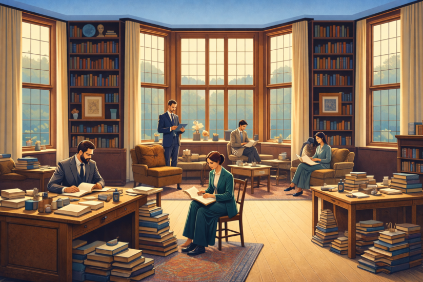 THE BLOOMBSBURY 4 Quiet study in a sunlit library