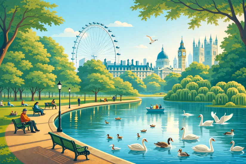 Sunny day in Londons park 1