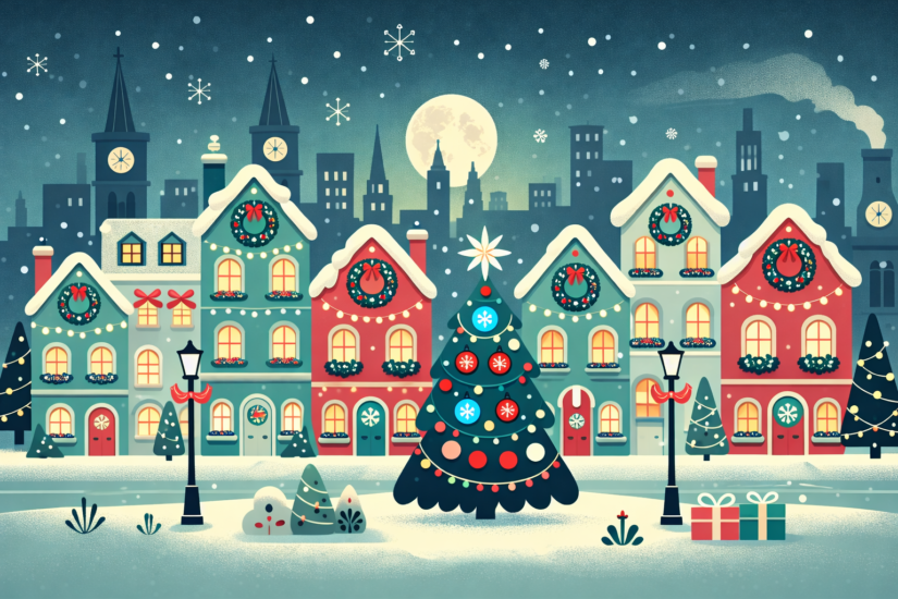 The Christmas tree in the centre of the city