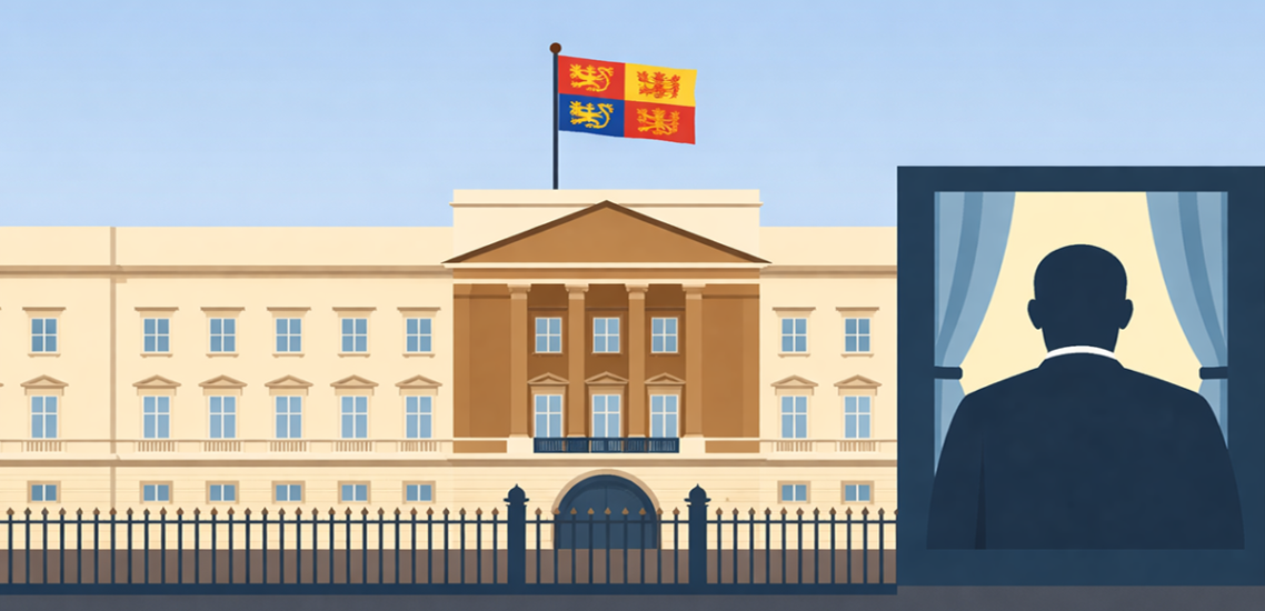 Royal standard in Buckhingham palace