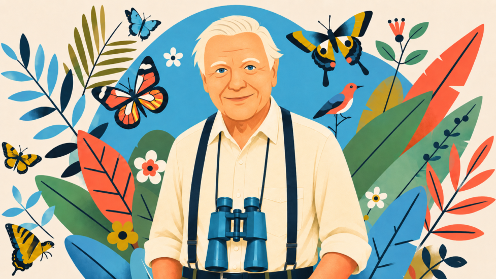 SIR DAVID ATTENBOROUGH 3 Sir David Attenborough in natural environment