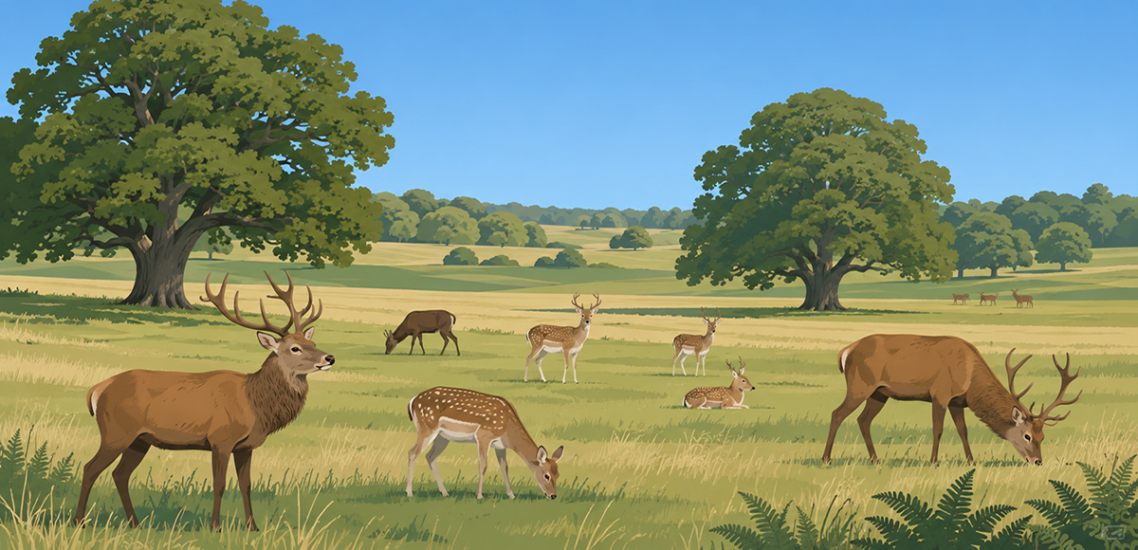 ЕЛЕНИТЕ В RICHMOND PARK 2 Deer of Richmond Park