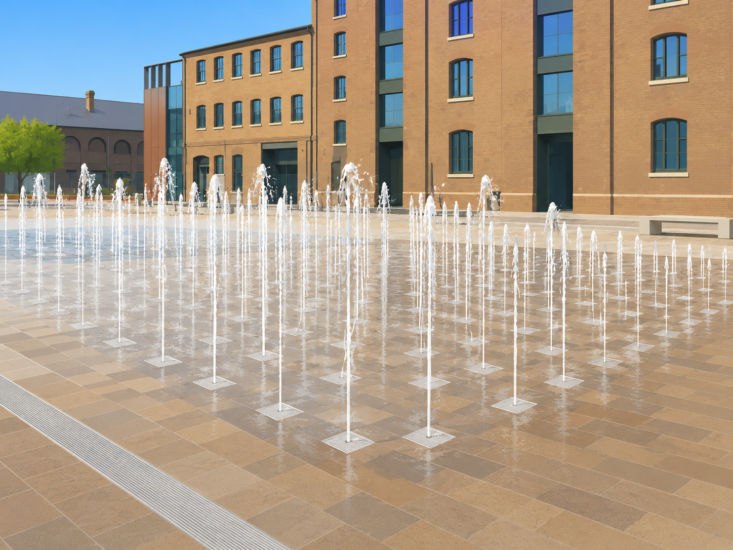 The Granary Square Fountains Kings Cross