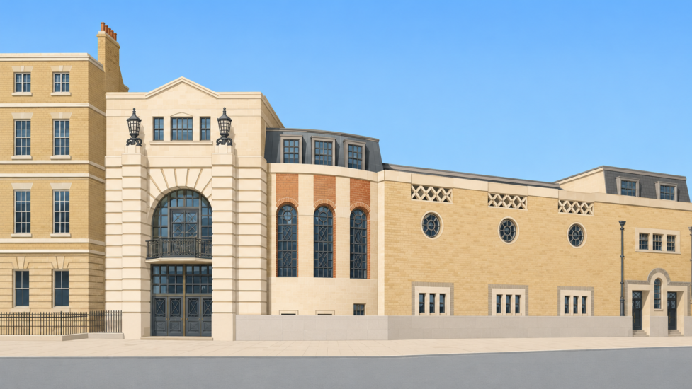 THE CONWAY HALL 3 Neoclassical urban street view in daylight