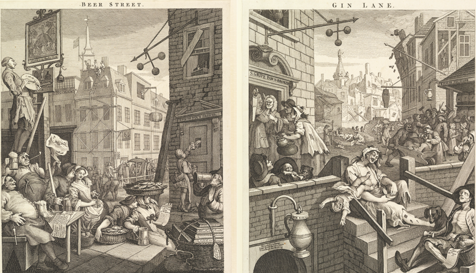 WILLIAM HOGARTH 3 The Beer Street and Gin Lane