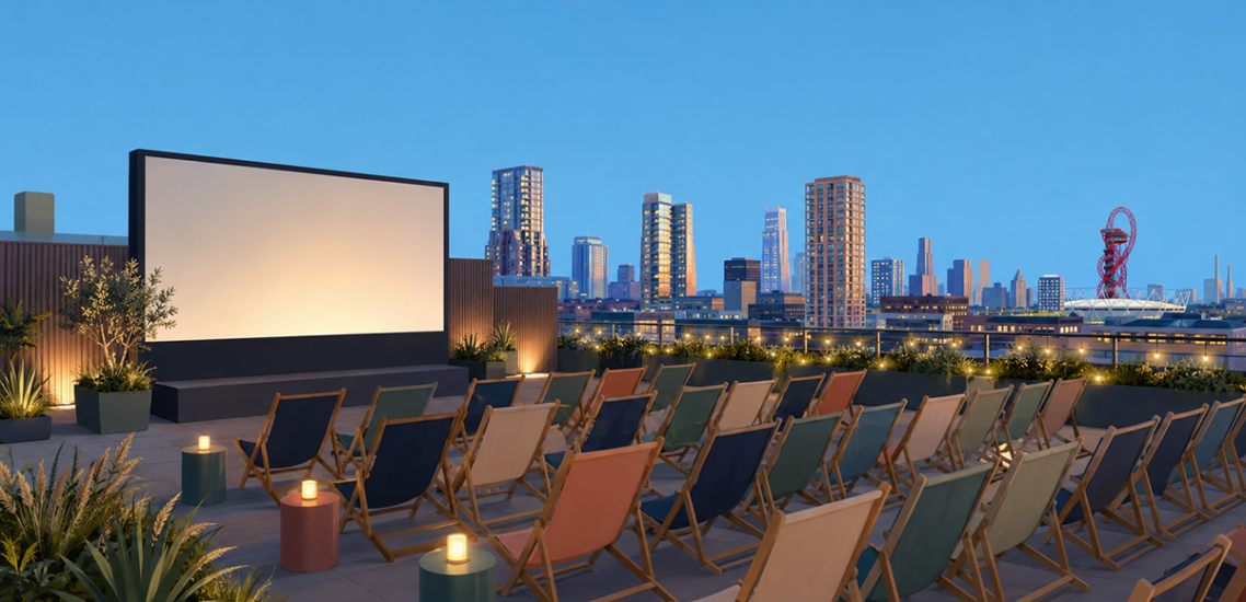 THE ROOFTOP CINEMA CLUB В STRATFORD 1 Rooftop Cinema Club в Stratford