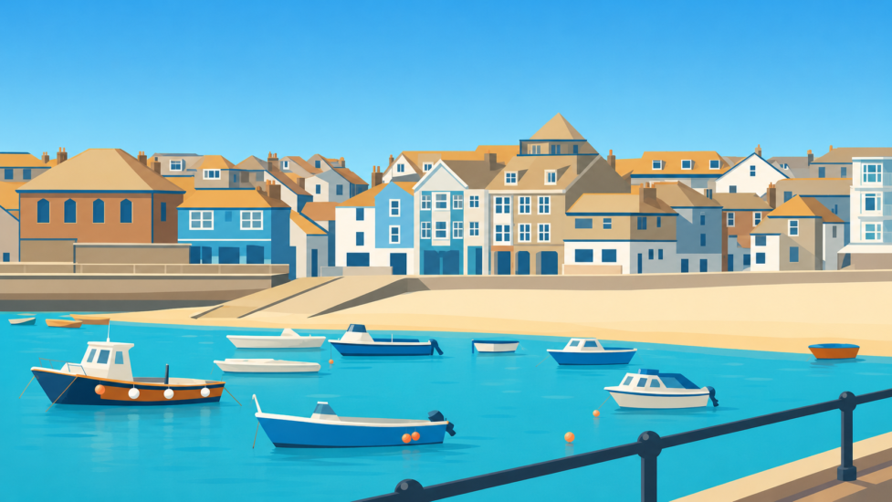 SAINT IVES 7 Seaside harbor on a sunny day